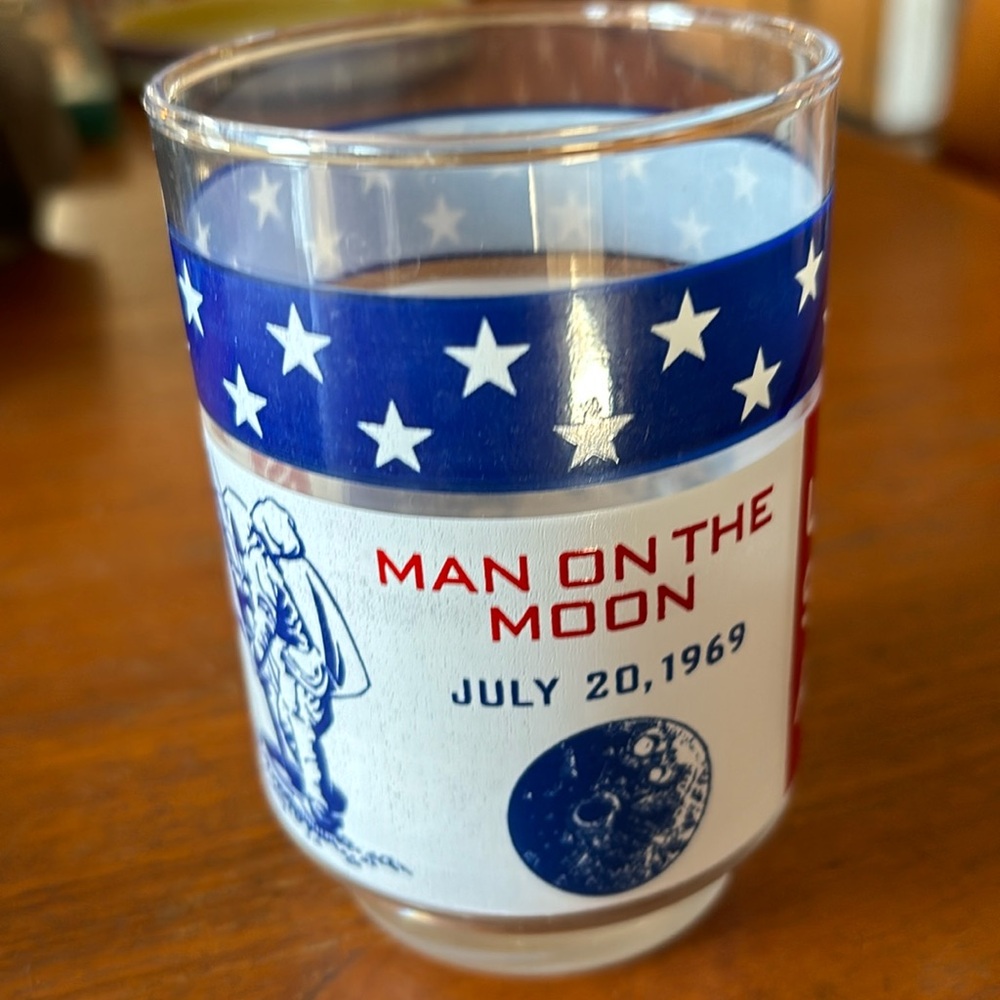 Apollo 11 collectible glass.